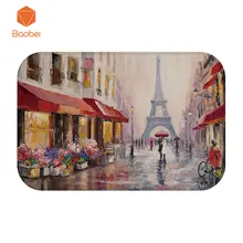 Коврик для прихожей кухни, ванной, туалета, Нескользящие Коврики для пола, коврик с изображением башни Парижа