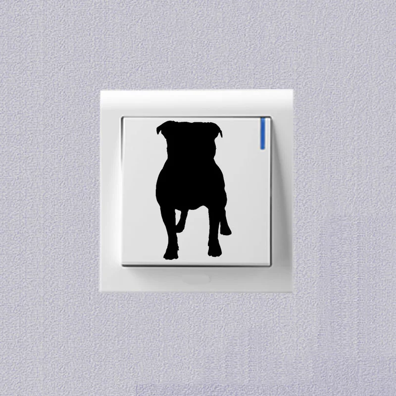 

Staffordshire Bull Terrier Dog Fashion Simple Personality Creative Animal Switch Sticker 2SS0791