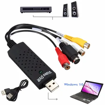 

Lowest Price 1 Set DVD USB 2.0 Capture Card Video Adapter Converter Cable With Audio VHS RCA Tapes Adapter Converter PC