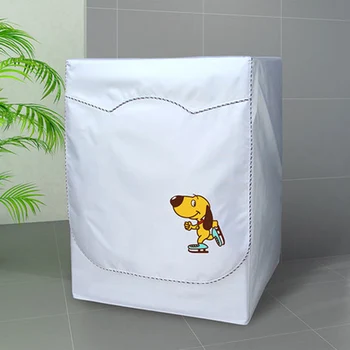 

Washing Machine Cover Cartoon Pattern Silver Coating Oxford Cloth Home Sunscreen Laundry Dryer Polyester Automatic Roller Dust
