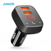Anker Roav SmartCharge F2 fm-передатчик Bluetooth приемник Автомобильное зарядное устройство с Bluetooth 4,2 Приложение Поддержка USB накопитель для воспроизведения MP3