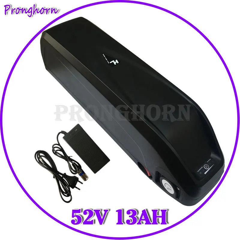 52 V 1000 W Хайлун Батарея 52 V 10Ah 11Ah 12Ah 13Ah Электрический велосипед Batteriy для Bafang 48 V 1000 W BBSHD BBS03 750 W 500 W BBS02 двигателя