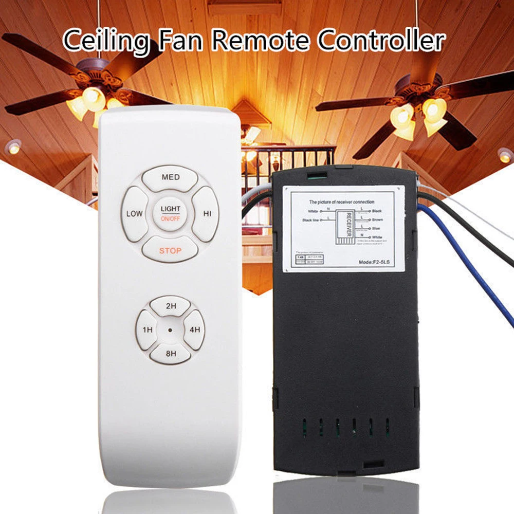 

Universal Ceiling Fan Lamp Remote Control Kit 85-240V Timing Wireless Control Switch