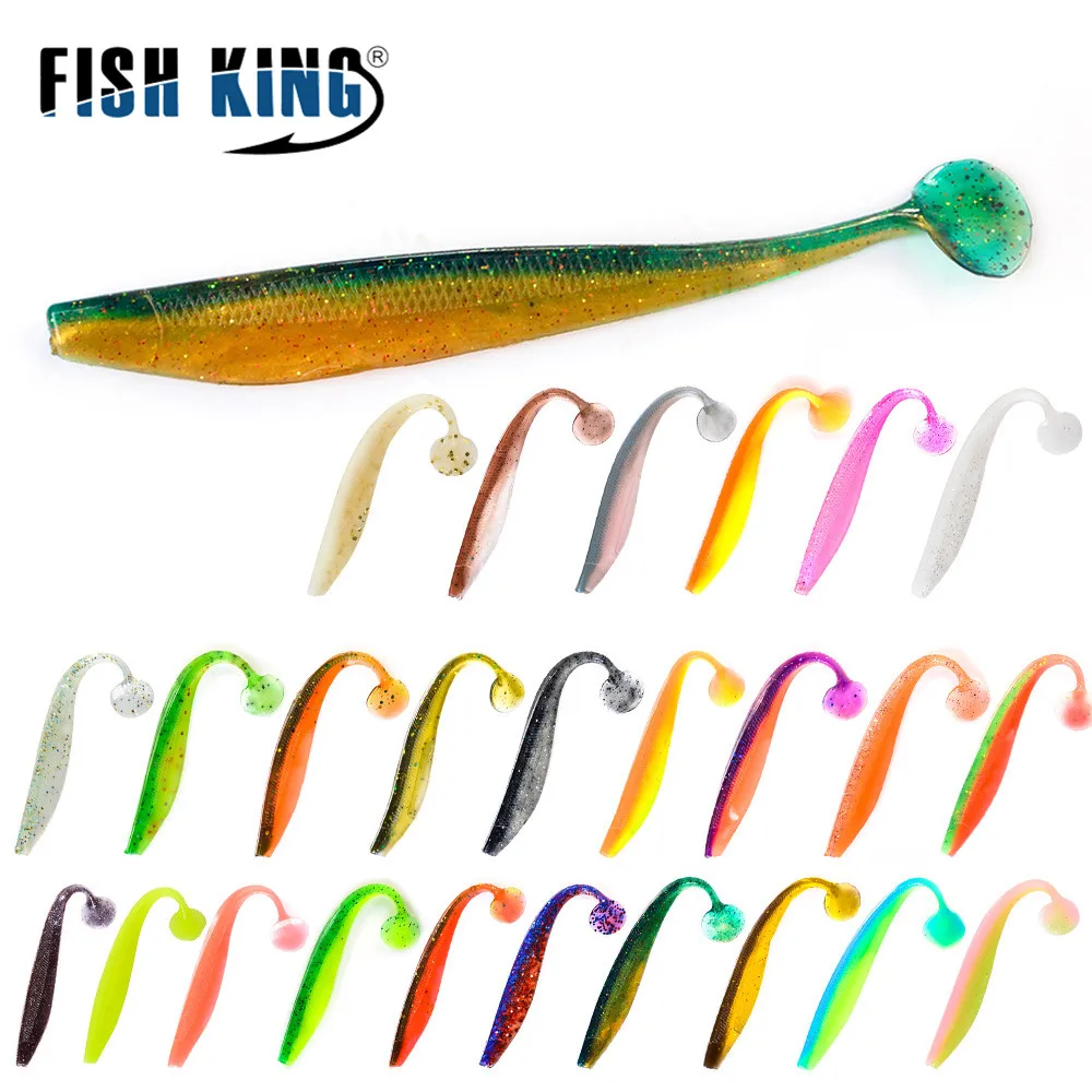 FISH KING 9/12/16 см Силиконовая приманка запах червя мягкая рыболовная 4 5 шт. Т образный
