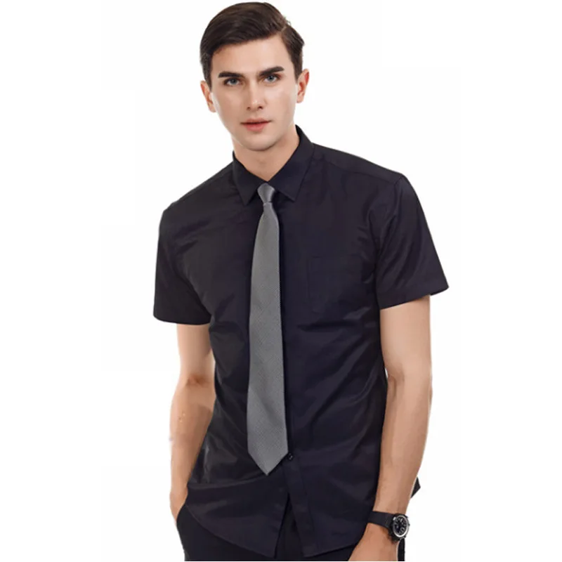 Летнее платье для мужчин, однотонная повседневная мужская рубашка с коротким рукавом, большие размеры, мужские синие, белые, розовые, черные рубашки 5XL 6XL 7XL 8XL