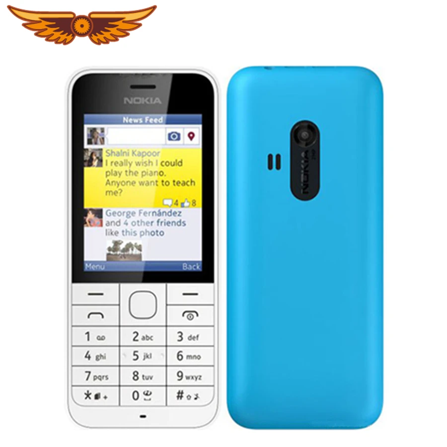 Оригинальный разблокированный Nokia 220 GSM 2 4 дюйма Две sim карты 2MP камера Bluetooth FM радио