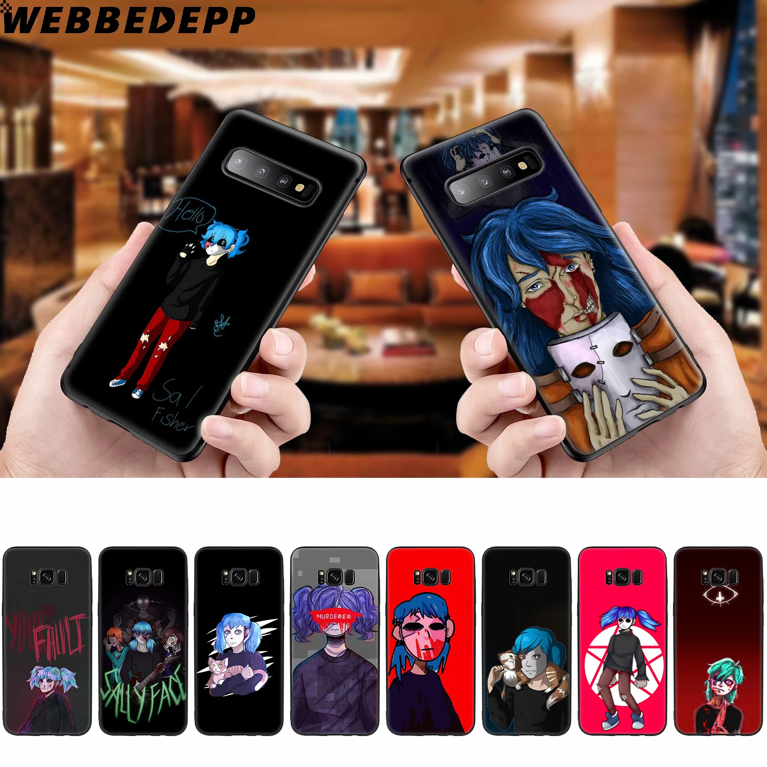 WEBBEDEPP Sally Face Game Soft Case for Samsung Galaxy S10 S10e S9 S8 Plus S7 S6 Edge &amp J6 2018 Note 10 9 8 |