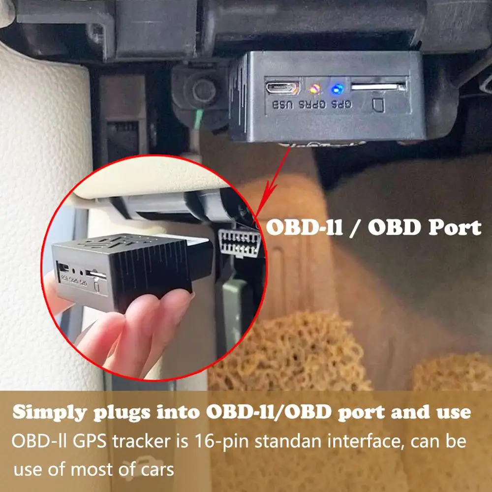 Автомобильный GPS Трекер OBD II 16 контактный Plug Play с приложением для IOS и Android|obd ii gps