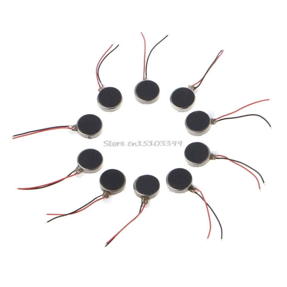 > 10x DC 3V 70mA 12000 RPM For Phone Coin Flat Vibrating Vibration Motor 1030 > 10x DC 3V 70mA 12000 RPM For Phone Coin Flat Vibrating Vibration Motor 1030
