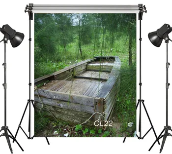 

Polyester & Vinyl Corrupted Old Wooden Ship Pine Forest Nature Studio Backdrop Photography Photo Props Photographic Background
