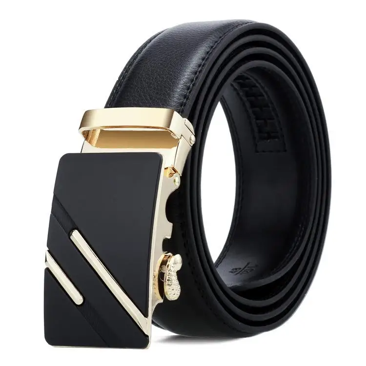 2019 new luxury men's belt leather high quality automatic buckle black | Аксессуары для одежды