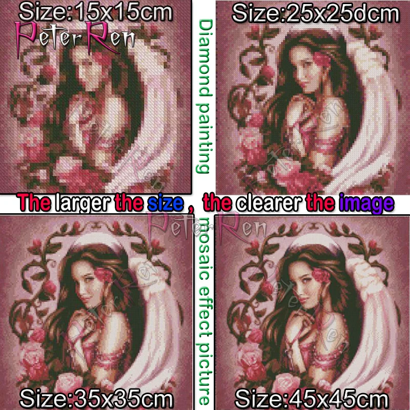 钻石绘画效果图展示,方形