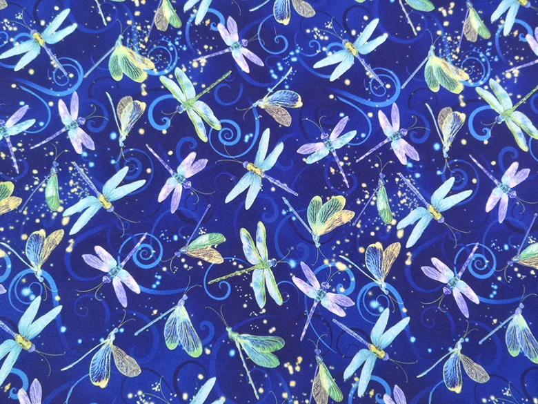 50*148 см с принтом красивая стрекоза DIY ручной работы ткань, холст для пэчворка ткань домашнего текстиля Швейные DIY скатерть Диван Обложка