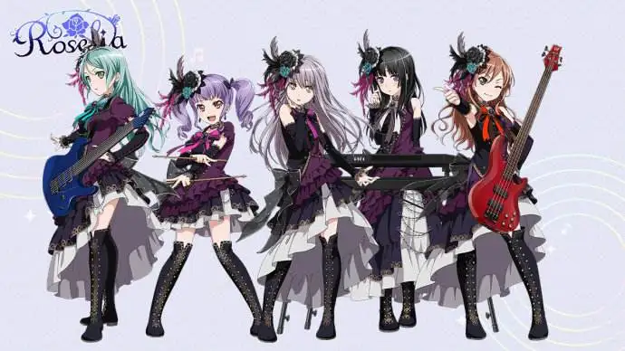 Bang Dream! Roselia Shirokane Ринко клавиатура плеер сценическая форма Косплей Костюм