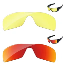 Огонь красный и кристалл желтый 2 шт. Замена оптические стёкла для Batwolf солнцезащитные очки женщин рамки UVA и UVB защиты