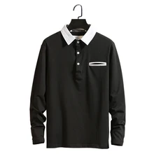Весенние модные брендовые мужские рубашки поло мужские повседневные с длинным рукавом карманные уличные мужские поло рубашки Camisa Pol Masculino