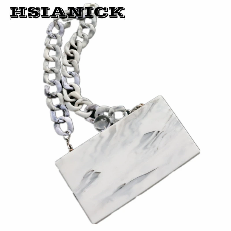 

2019 Direct Selling New Arrive Design Ink Marble Pattern Box Bag Shoulder Handbags Evening Handbag Party Prom Dinner Clutch