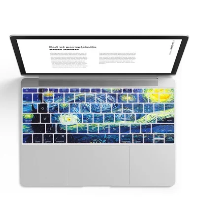 Супер Kawaii крышка клавиатуры для Apple MacBook Pro 13 без сенсорной панели A1708 12 дюймов мягкая клавиатура наклейки Защита от пыли и воды