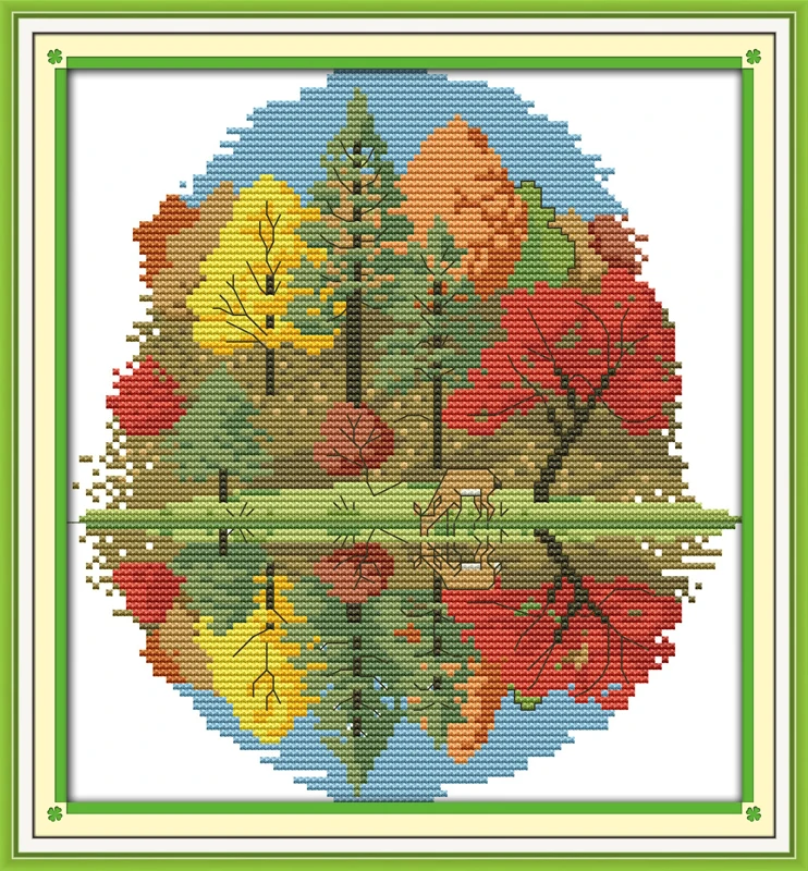 Набор для вышивки крестиком Suburban four seasons aida 14ct 11ct рукоделие с принтом|handmade