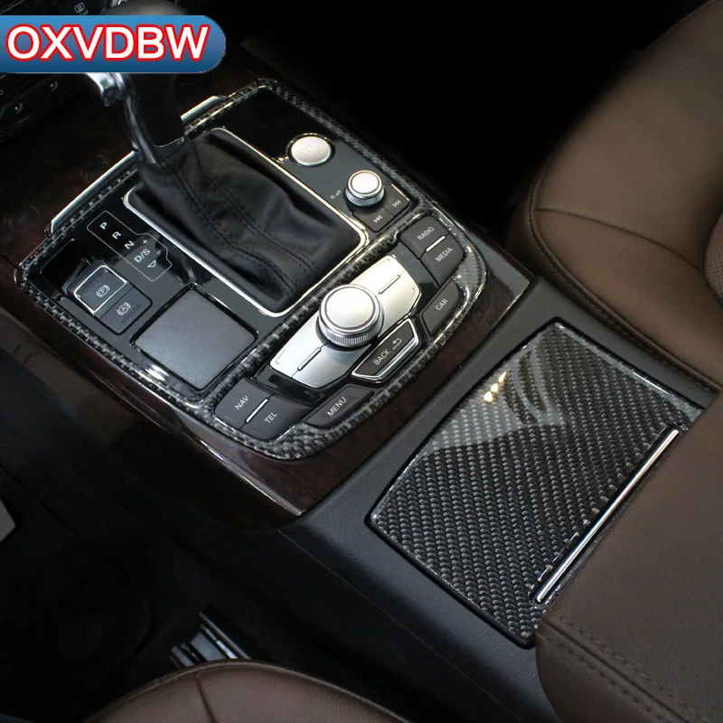 Us 16 6 17 Off Car Interior Shift Control Decorative Water Cup Carbon Fiber Sticker For Audi A6 C4 C5 C6 C7 4f Quattro A7 Accessories In Car