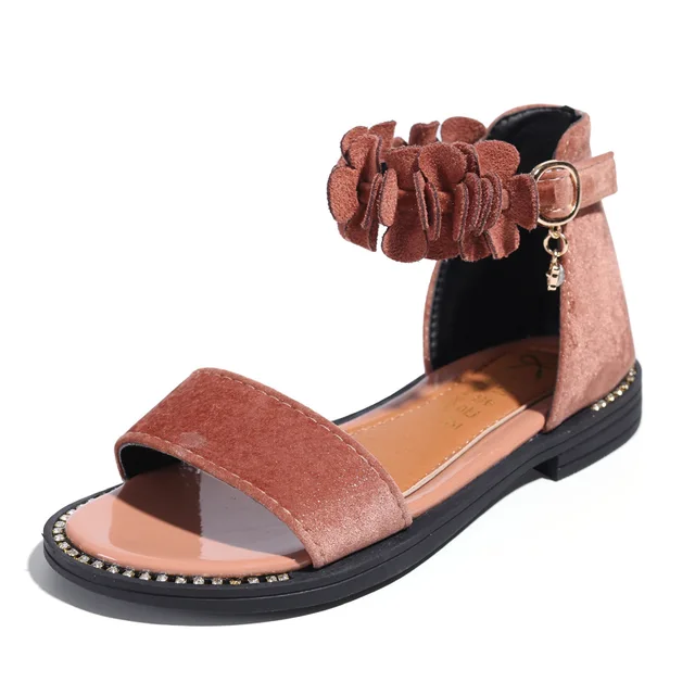 New Kids Girls Summer Shoe Little Girls Sandals Big Children Flowers
