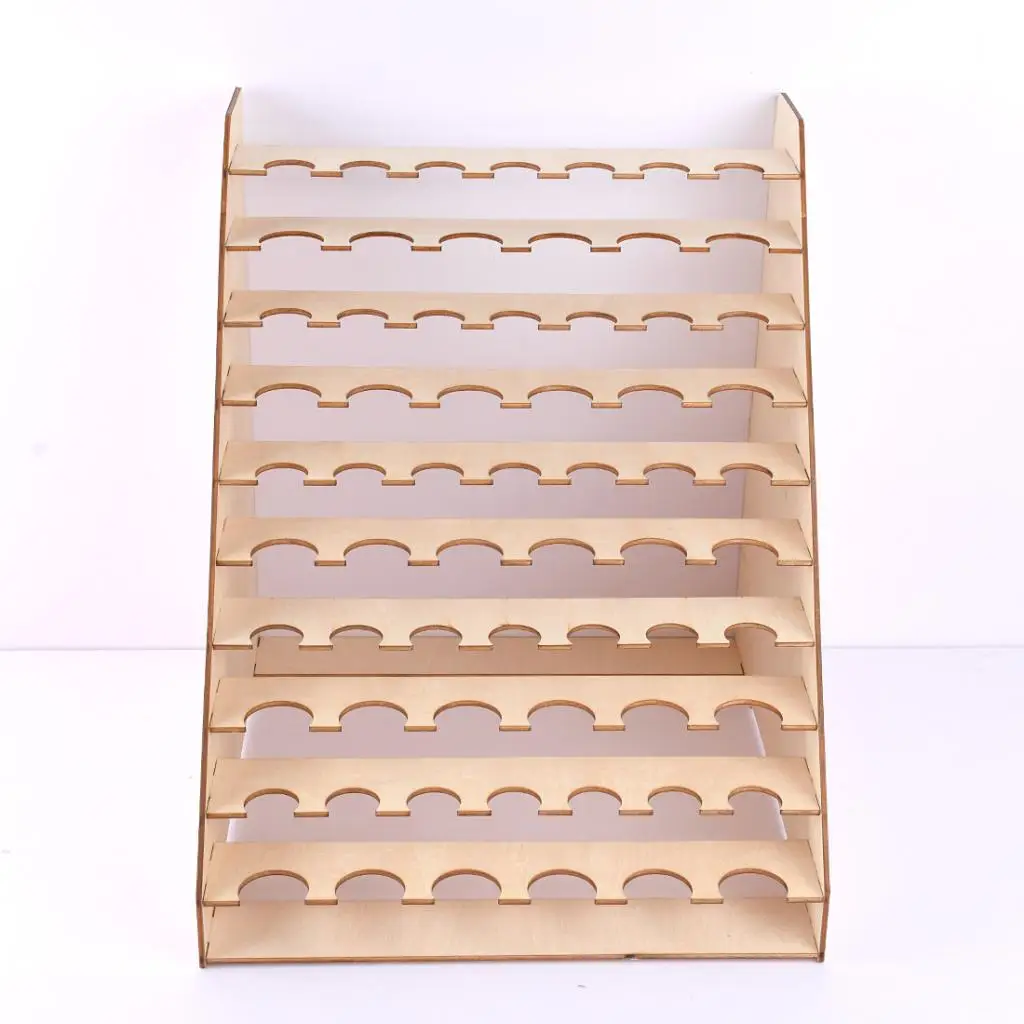 Wooden Epoxy Tools ,Storage Stand Holder, Paint Rack Organizer with 65 Holes Storage 33mm ,26mm Diameter Paints