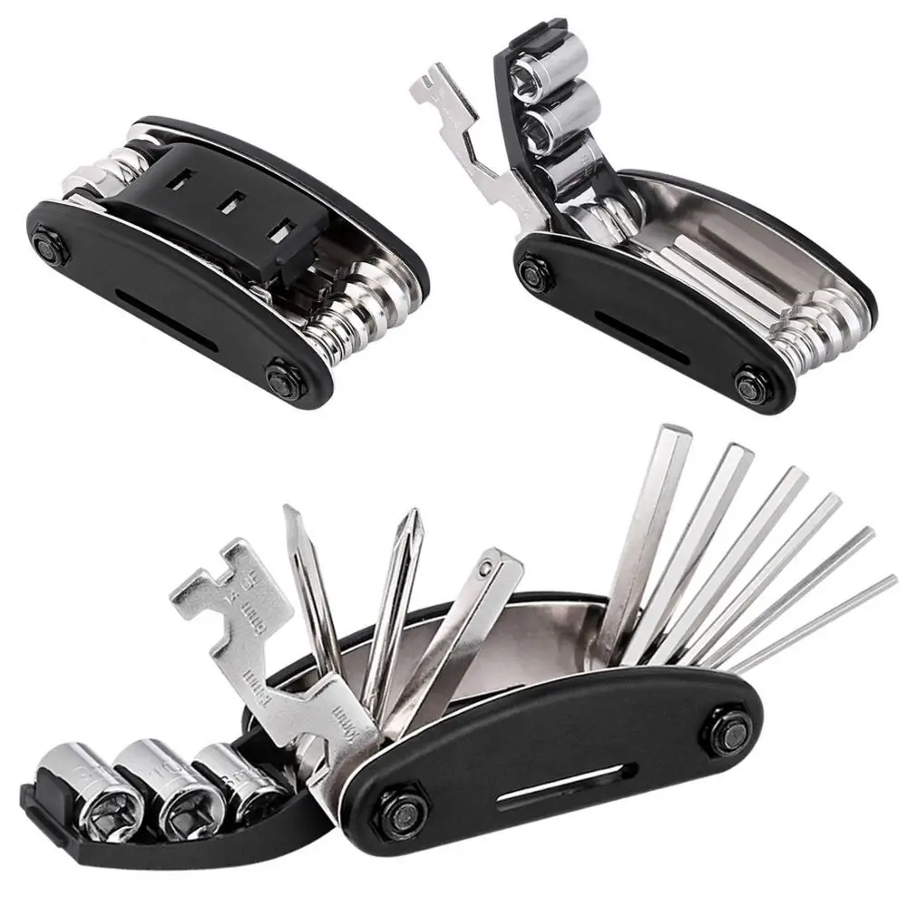 Best 15 In 1 Bicycle Repair Tool Kit Multi Usage Bike Maintainability Tools Cycling Accessories Necessary