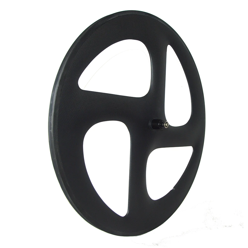 

700C Full Carbon Front Four-spoke Track Carbon Wheels Rear Fixed Gear Carbon Wheelset High Performance for Time/Trial Bicycle