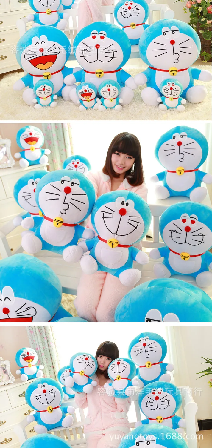 Огромный Прекрасный плюшевый Улыбка игрушка doraemon набитая большая синяя кукла Дораэмон подарок около 70 см 0031