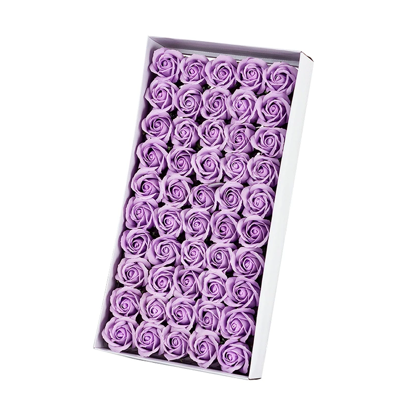 

50Pcs Floral Scented Bath Soap Rose Flower Petals Plant Essential Oil Rose Soap Set Bath Soap Shaped Petals Wedding Party Gift