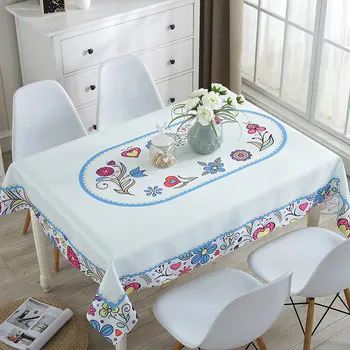 

Free Shipping Multi-size Europe Style Printed Cotton Linen Tablecloth Dust Proof Covers For Home Party Table Cloth MZR035