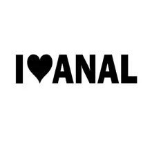 14.4cm3.5cm C5-1394 Criativo Personalizado EU AMO ANAL Engraçado Etiquetas Da Janela Do Carro
