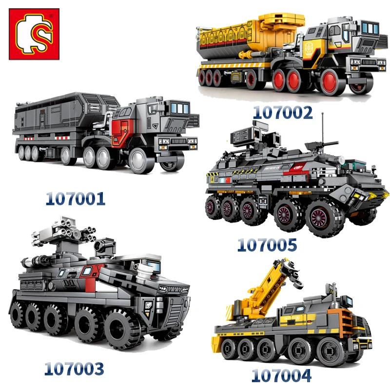 

Sembo The Wandering Earth technic city Military Transport vehicle Children's Building Blocks Toys figures Bricks