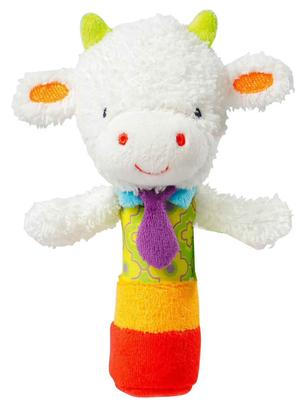 Игрушка BB палку Плюшевые мультфильм животных звук игрушки погремушка новорожденный стороны марионеточных просвещения плюшевая кукла ББ палки - Цвет: Lamb