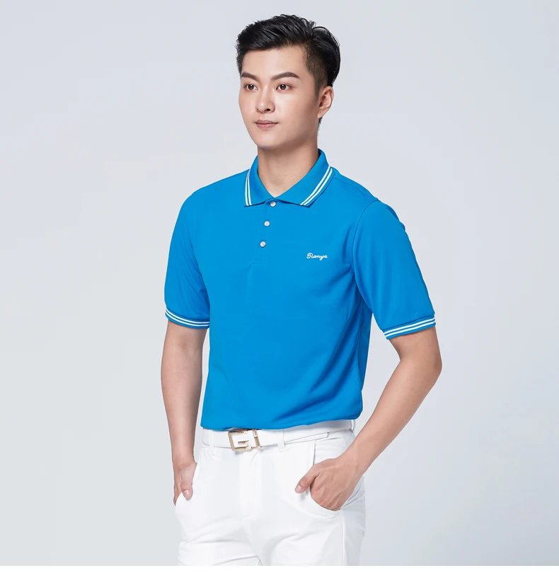 Мужская футболка для гольфа размера плюс летняя одежда для гольфа с коротким рукавом дышащая впитывающая пот быстросохнущая футболка поло
