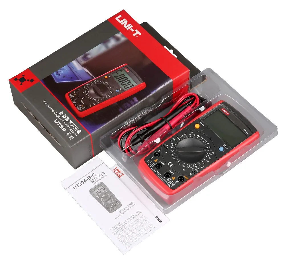 

UNI-T UT39E Digital LCD Palm-Size Standard Precision Handheld Digital Multimeter