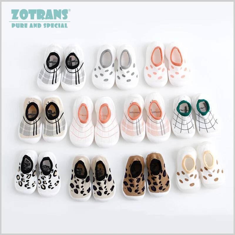 

Baby Girls Boys Shoes Socks Soft Comfortable Leopard Children Summer Floor First Walkers Shoes Socks Anti-slip Toddler Shoes
