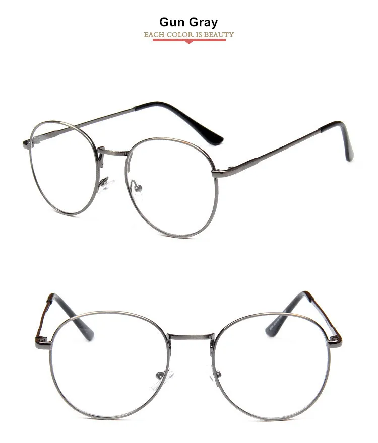 YOOSKE очки Оптические очки оправа круглые металлические очки прозрачные сверхлегкие близорукие очки оправа женские очки