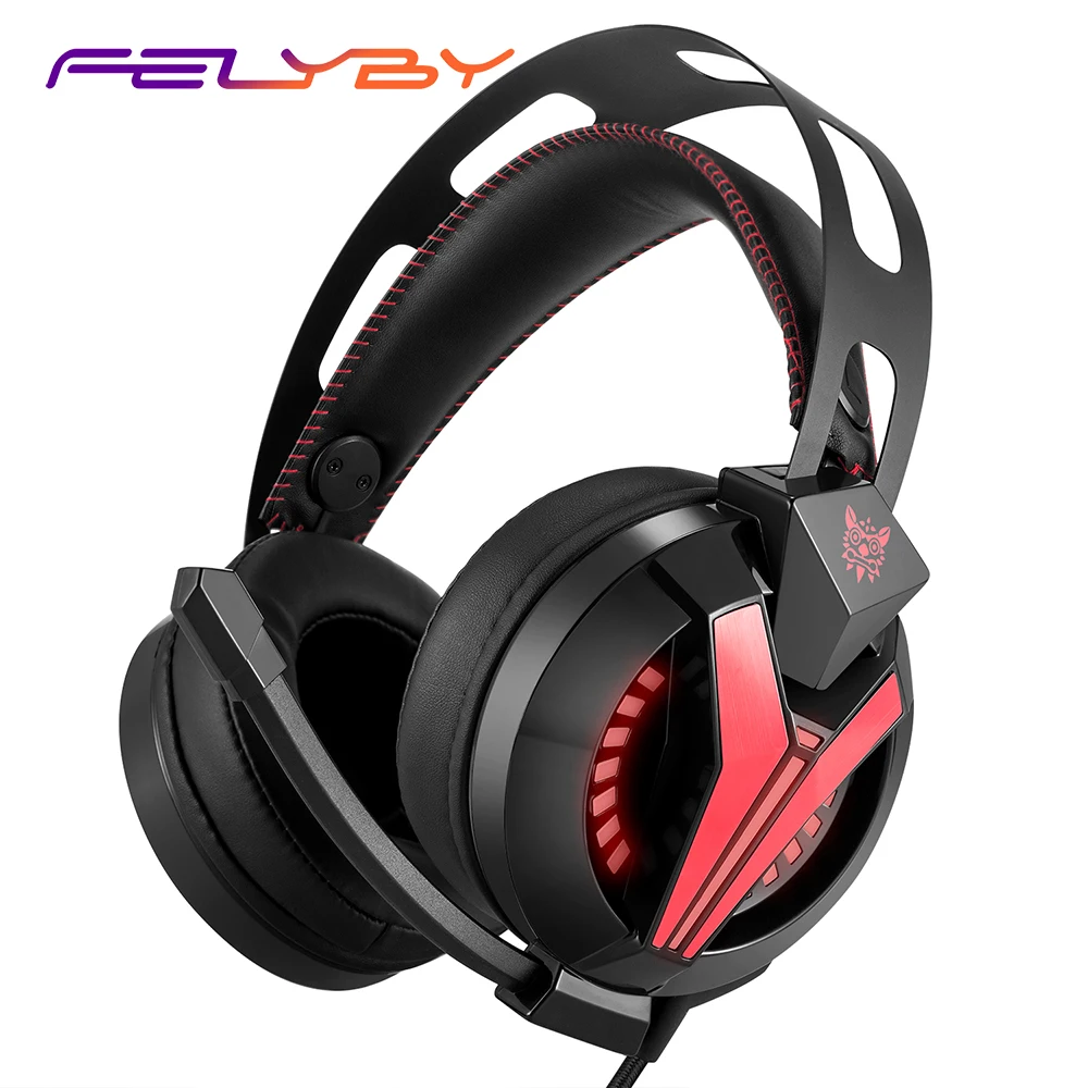 FELYBY M180 игровая гарнитура наушники для компьютера светодиодный светильник кой и