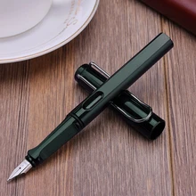 Новая палладиевая отделка зеленая перьевая ручка Тонкое Перо гладкие чернила для письма лучший подарок