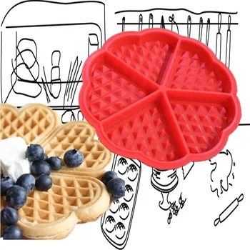 

Heart Shape Waffle Mold Silicone Baking Cake Muffin Cooking Tools