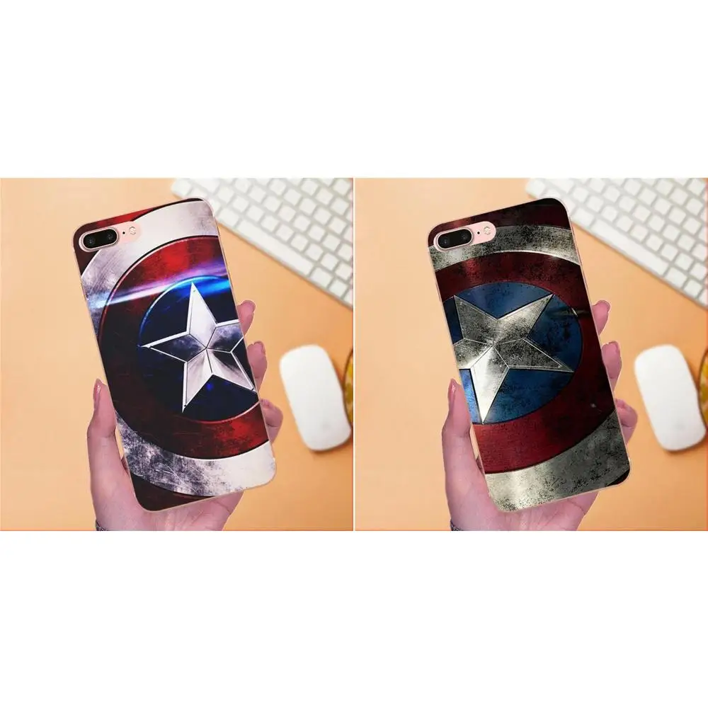 Hero Captain America Shield Pattern Brilliant For Samsung Galaxy Note 5 8 9 S3 S4 S5 S6 S7 S8 S9 S10 mini Edge Plus Lite | Мобильные