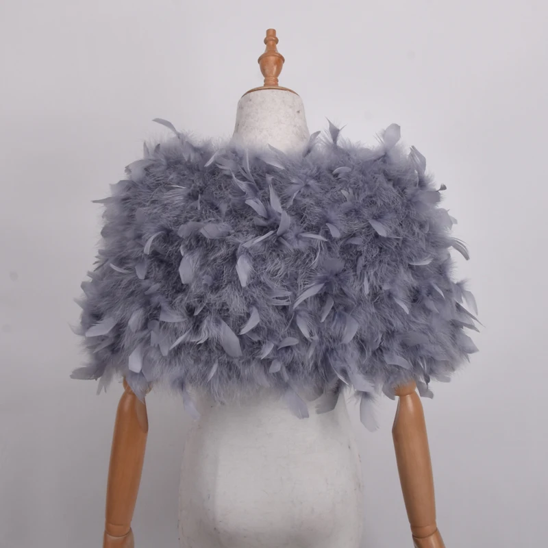 US $32.19 Real Ostrich Fur Shawls Elegant White Ostrich Feather Coats Wedding Fur Boleros Bridal Shawls Jackets For Evening Dresses