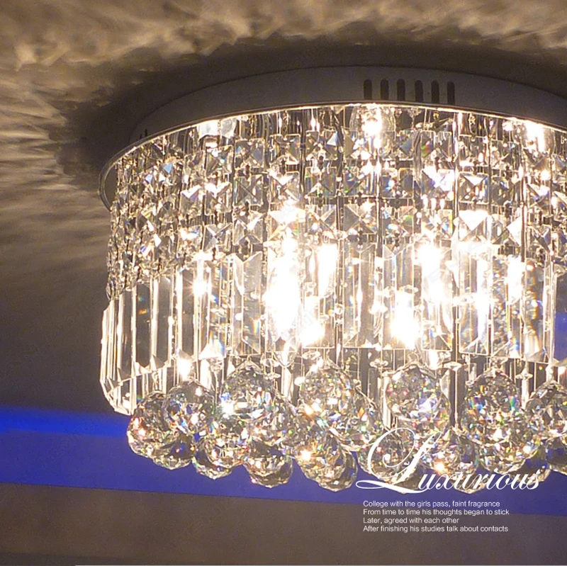 Хрустальный светодиодный потолочный светильник, роскошный светильник для гостиной, балкона, коридора, модный современный домашний светильник,, высокое качество