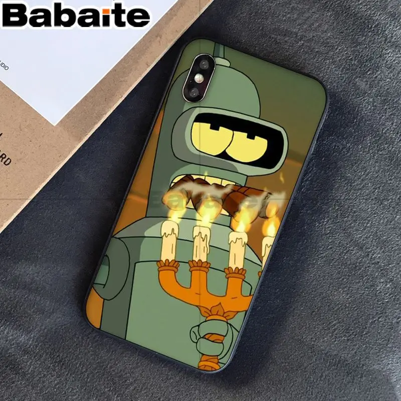 Babaite Futurama Bender Модный Дизайн чехол для мобильного телефона для iPhone 8 7 6 6S Plus 5 5S SE XR X XS MAX Coque Shell - Цвет: 3