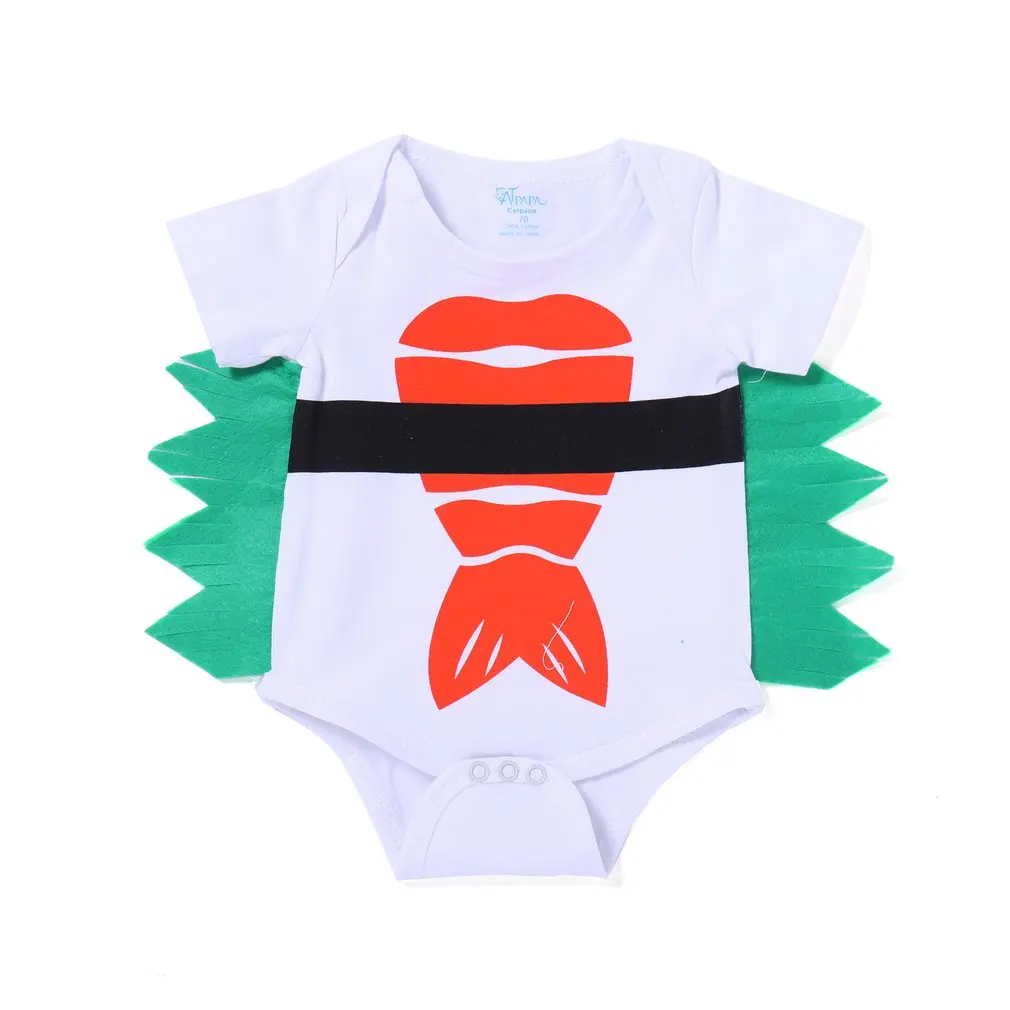 

Summer Baby Girl Rompers Short Sleeve Sushi Style Jumpsuit Newborn Girls Outfits Playsuit Infant Bebe Overalls Toddler Clothes