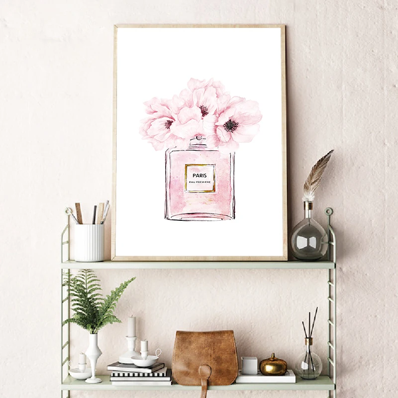 perfume prints living room decor