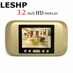 LESHP цифровой двери просмотра 3,2 светодиодный LED дисплей 720 P HD глазок визуальный дверные звонки Ночь Версия для дома безопасности камера