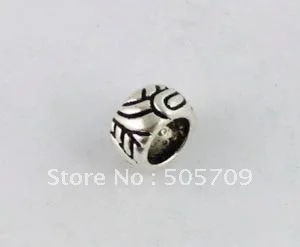 

160 PCS Tibetan silver metal barrel spacer beads w/big hole A8998