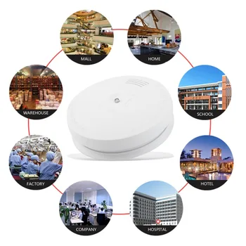 

10PCS Smoke Fire Detector Alarm Loud 85db Sound Alert Home Household Security System For House Apartment Office Restaurant